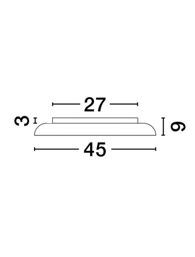 Plafoniera LINUS negru 40W Diam: 45 Nova Luce