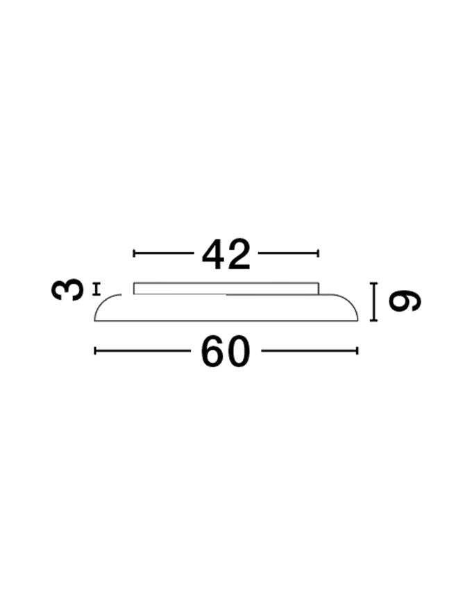 Plafoniera LINUS negru 50W Diam: 60 Nova Luce