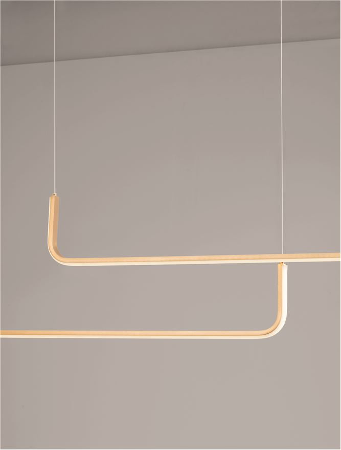 Lampa suspendata STRITA 2 Brush Gold NOVA LUCE