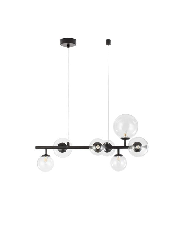 Lampa suspendata ODILLIA Glass & Matt Black 7 NOVA LUCE