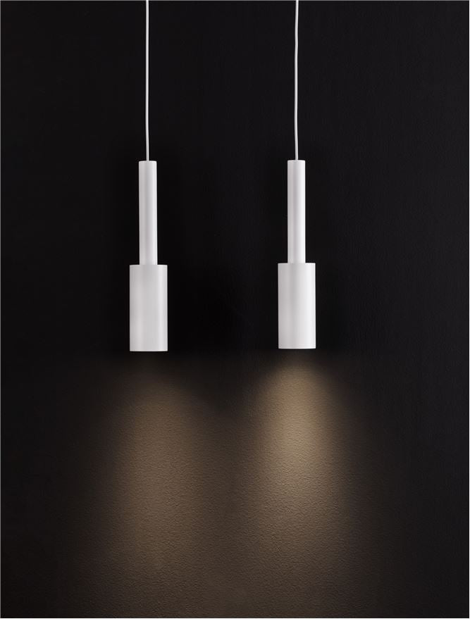 Lampa suspendata JOY Sandy White Aluminium 2 LED 14W NOVA LUCE