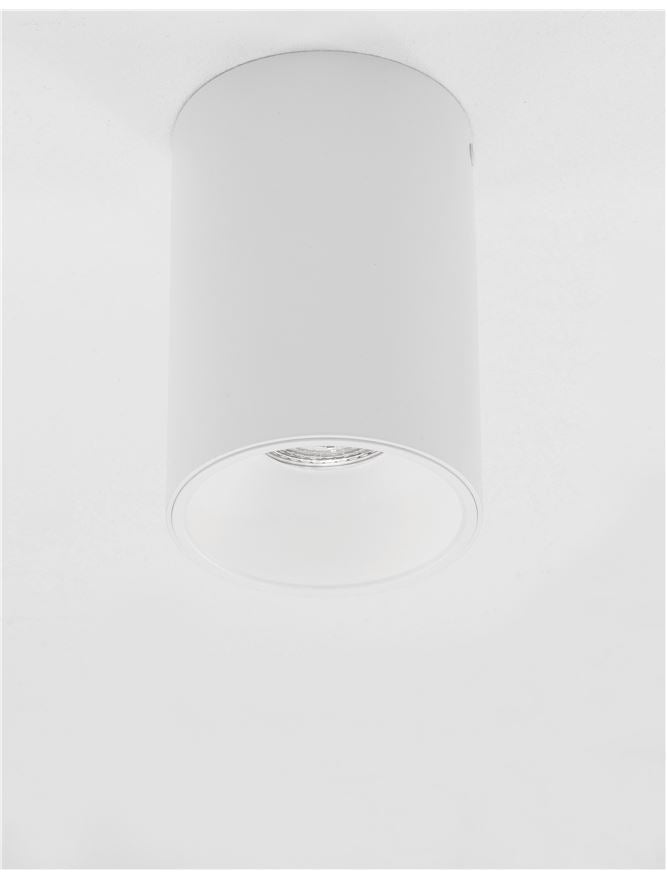 Plafoniera NIDO Sandy White Aluminium 1X10W Diam. 9.6 cm Nova Luce