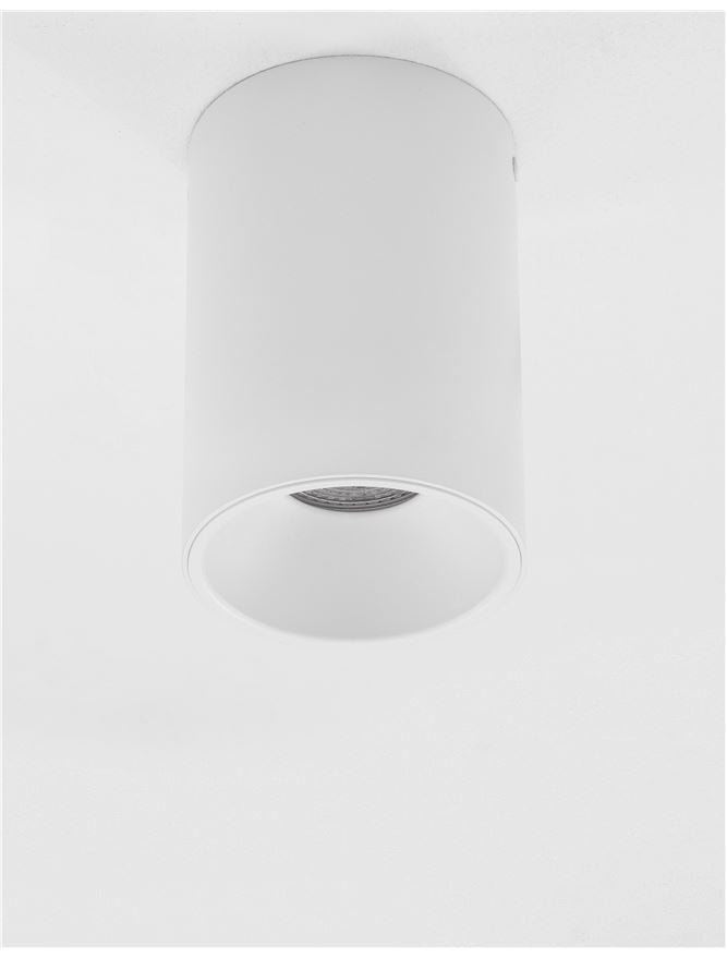 Plafoniera NIDO Sandy White Aluminium 1X10W Diam. 9.6 cm Nova Luce
