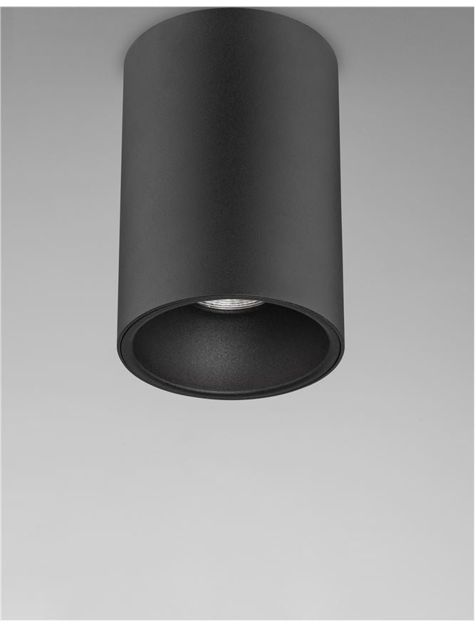 Plafoniera NIDO Sandy Black Aluminium 1X10W Diam. 9.6 cm Nova Luce