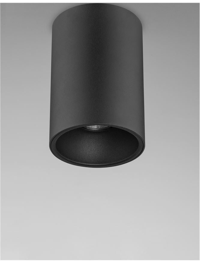 Plafoniera NIDO Sandy Black Aluminium 1X10W Diam. 9.6 cm Nova Luce