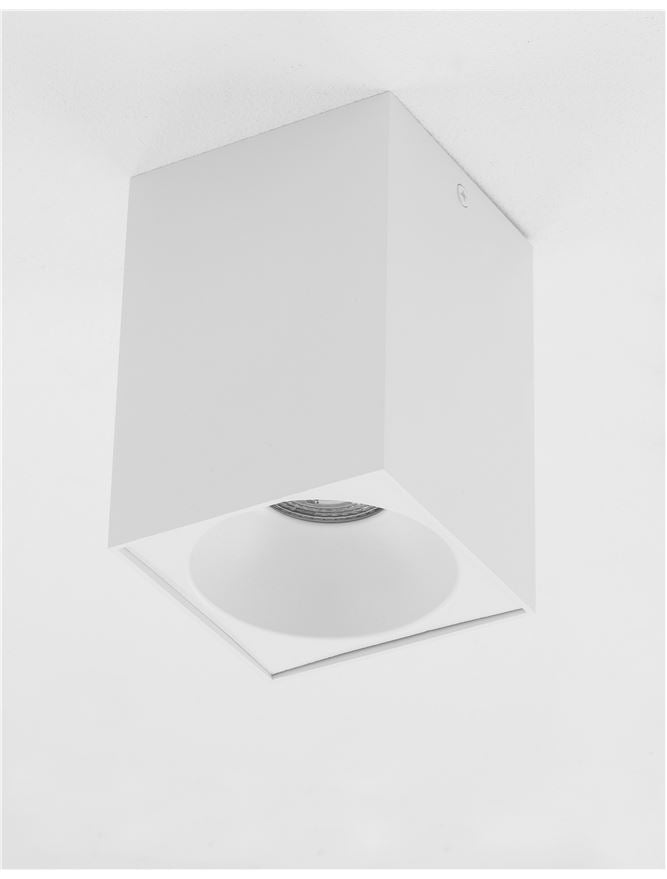 Plafoniera NIDO Sandy White Aluminium 1X10W Dim: 9.5X9.5 cm Nova Luce
