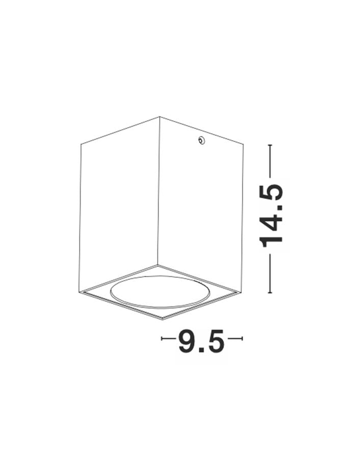 Plafoniera NIDO Sandy White Aluminium 1X10W Dim: 9.5X9.5 cm Nova Luce