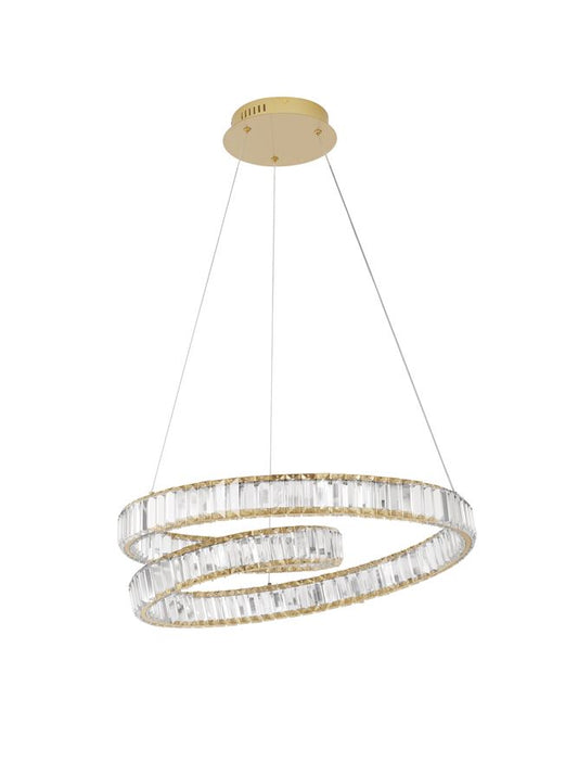 Lampa suspendata CONCETO Gold Metal & Crystal 4070Lm NOVA LUCE