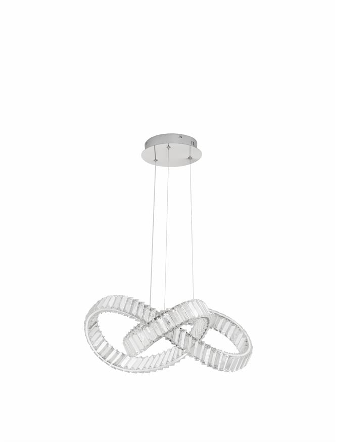 Lampa suspendata CONCETO Chrome Metal & Crystal 4075.27Lm NOVA LUCE