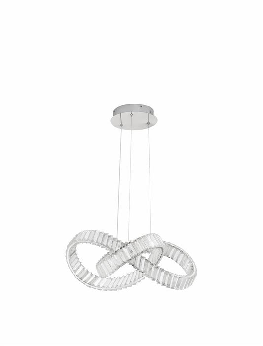 Lampa suspendata CONCETO Chrome Metal & Crystal 4075.27Lm NOVA LUCE