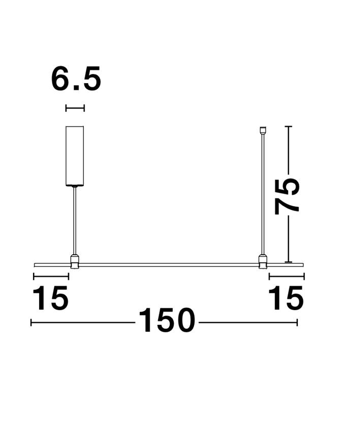 Structura sina magnetica suspendata GRAMMI 4 complet echipata ca in fotografie Satin Gold IP20 Nova Luce