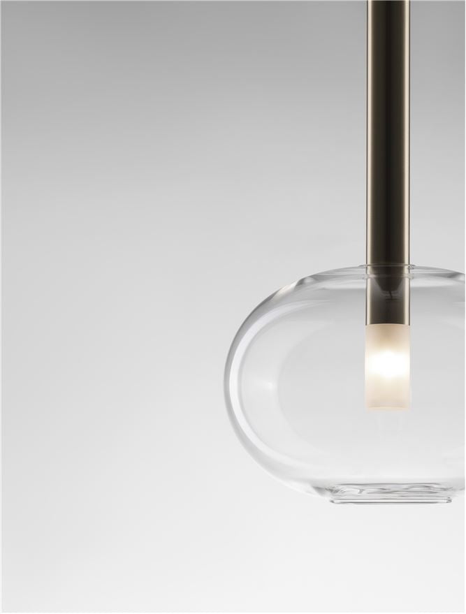 Lampa suspendata AMELIA ROUND 1 GOLD D24 NOVA LUCE