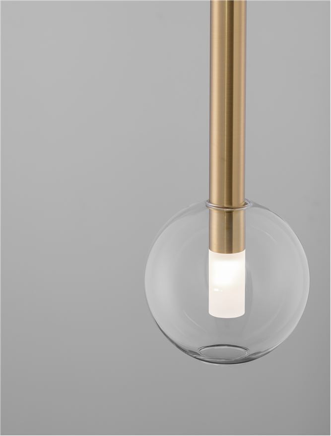 Lampa suspendata AMELIA ROUND 1 GOLD D15 NOVA LUCE