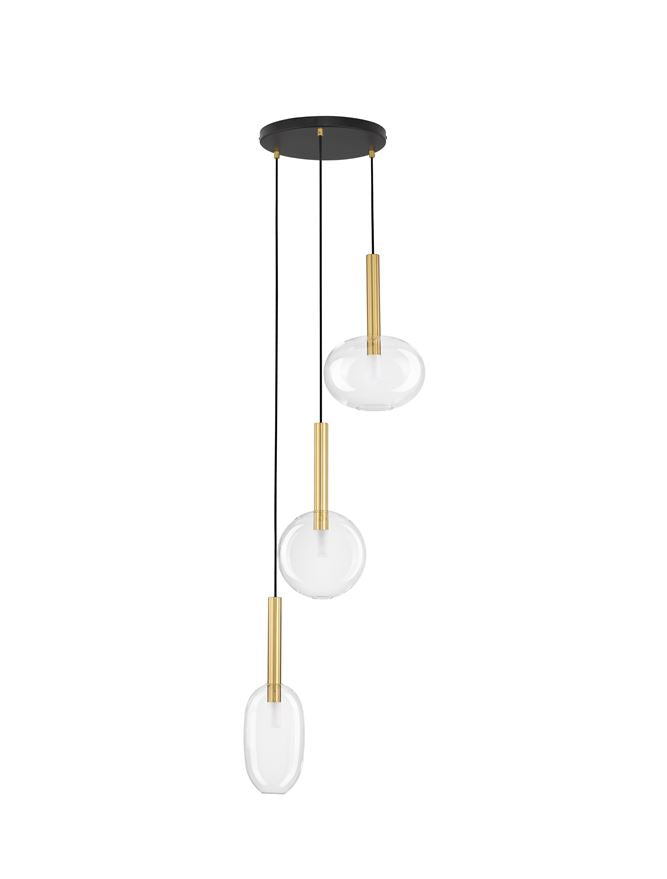Lampa suspendata AMELIA 3 GOLD NOVA LUCE