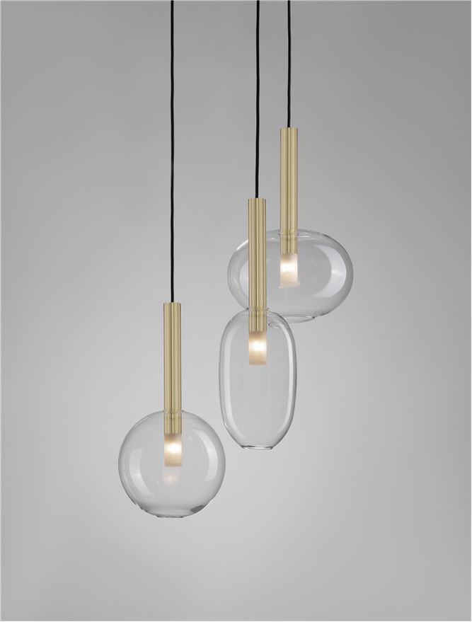 Lampa suspendata AMELIA 3 GOLD NOVA LUCE