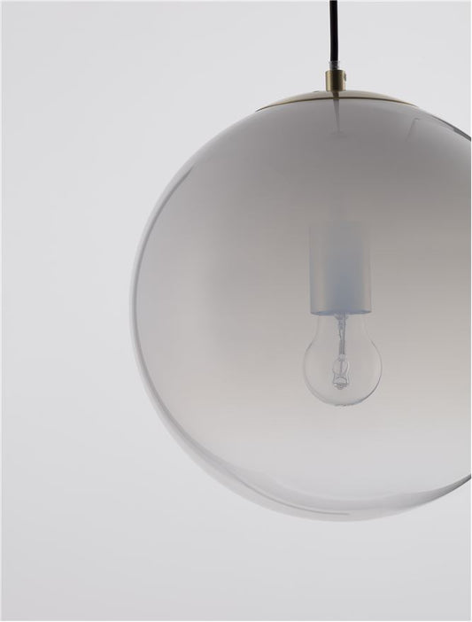 Lampa suspendata VITA D30 Brass Gold Metal Gradient White Glass NOVA LUCE
