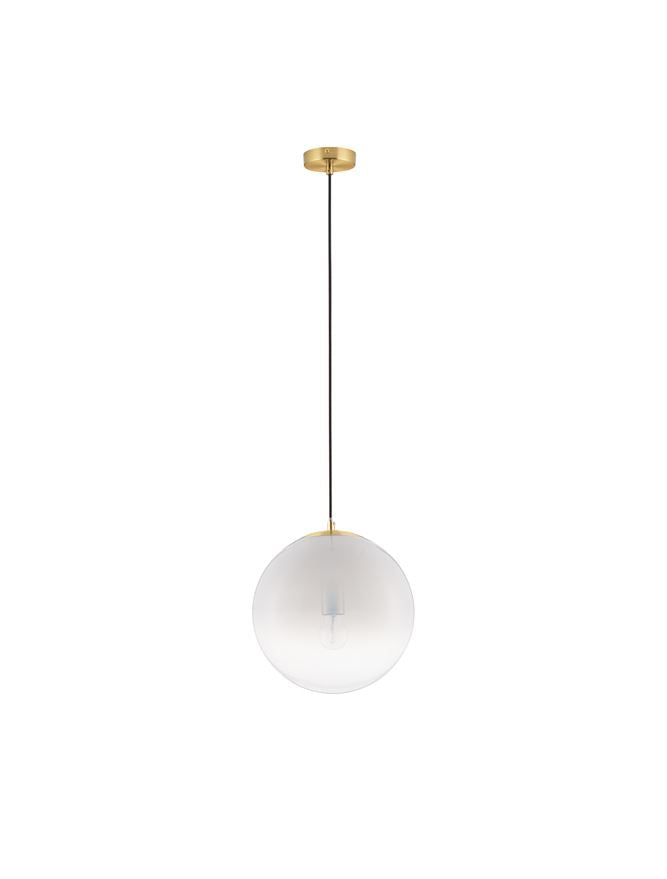 Lampa suspendata VITA D30 Brass Gold Metal Gradient White Glass NOVA LUCE