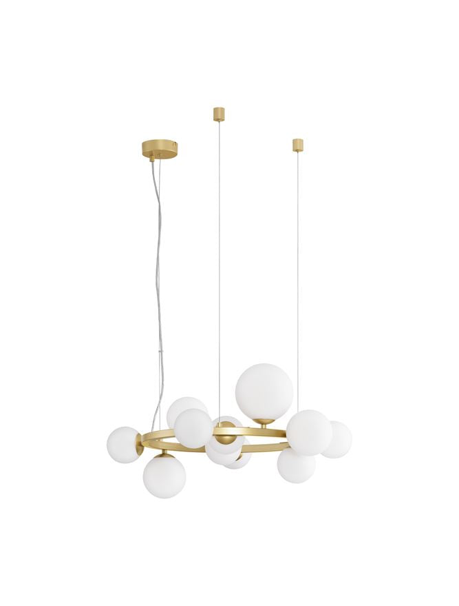 Lampa suspendata ODILLIA Opal Glass & Matt Gold 11 NOVA LUCE