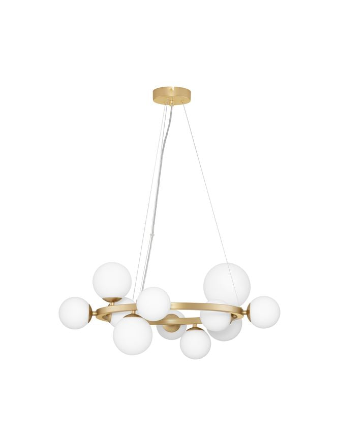 Lampa suspendata ODILLIA Opal Glass & Matt Gold 11 NOVA LUCE
