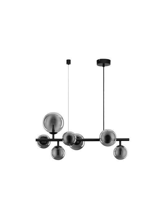 Lampa suspendata ODILLIA Smoky Glass & Matt Black 7 NOVA LUCE