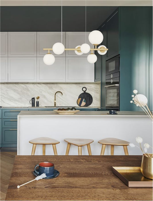 Lampa suspendata ODILLIA Opal Glass & Matt Gold 7 NOVA LUCE