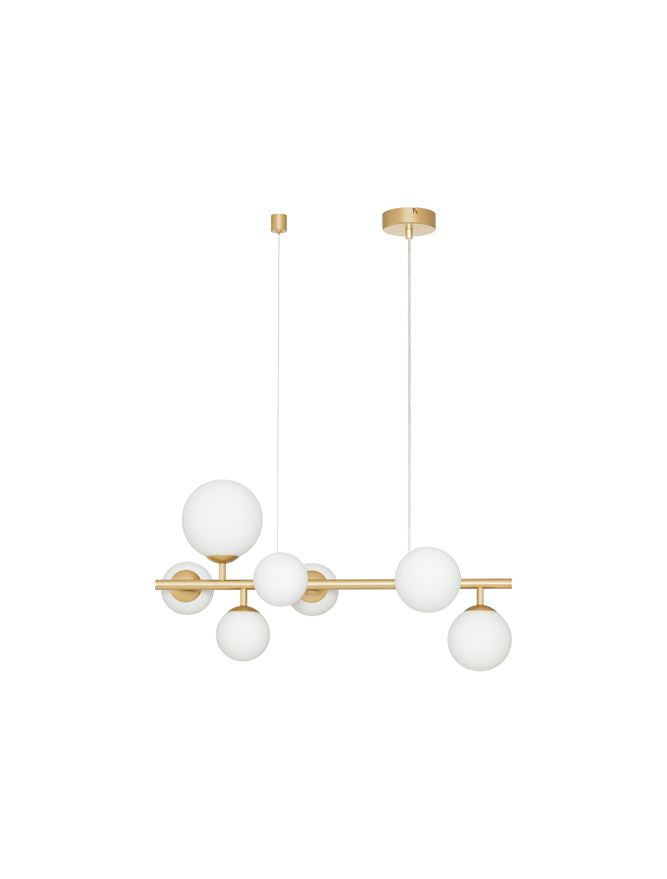 Lampa suspendata ODILLIA Opal Glass & Matt Gold 7 NOVA LUCE