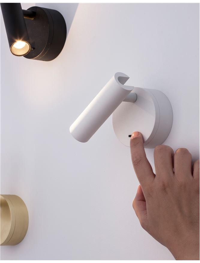 Aplica de interior CLIP white 3W 3000K IP20 H11cm D8cm Nova Luce