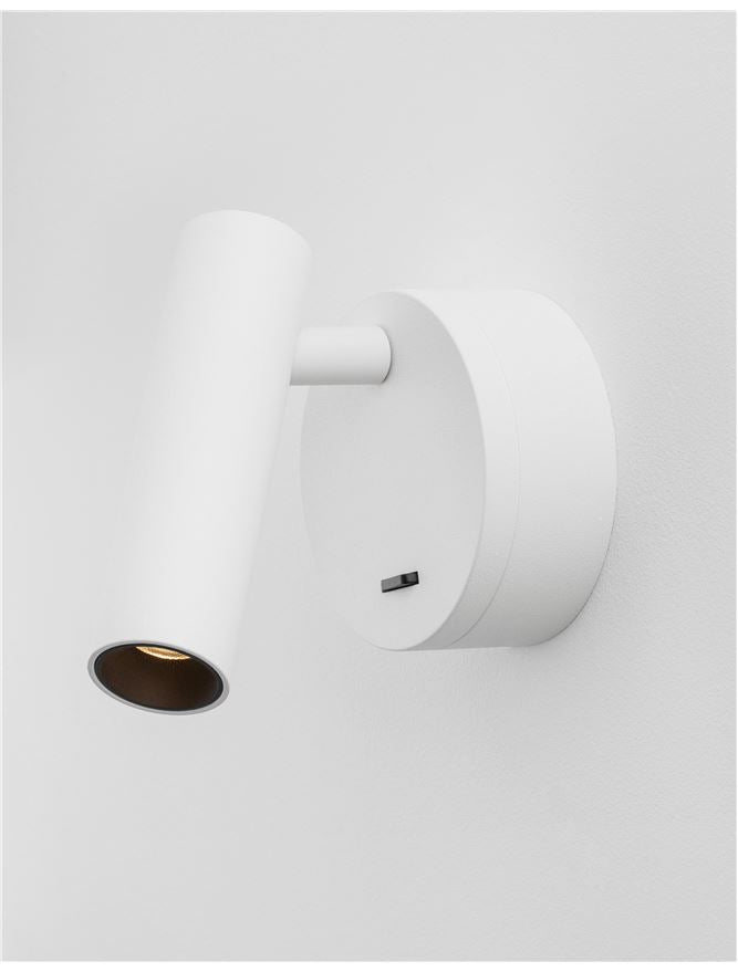 Aplica de interior CLIP white 3W 3000K IP20 H11cm D8cm Nova Luce