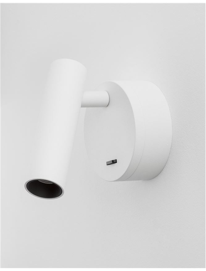 Aplica de interior CLIP white 3W 3000K IP20 H11cm D8cm Nova Luce