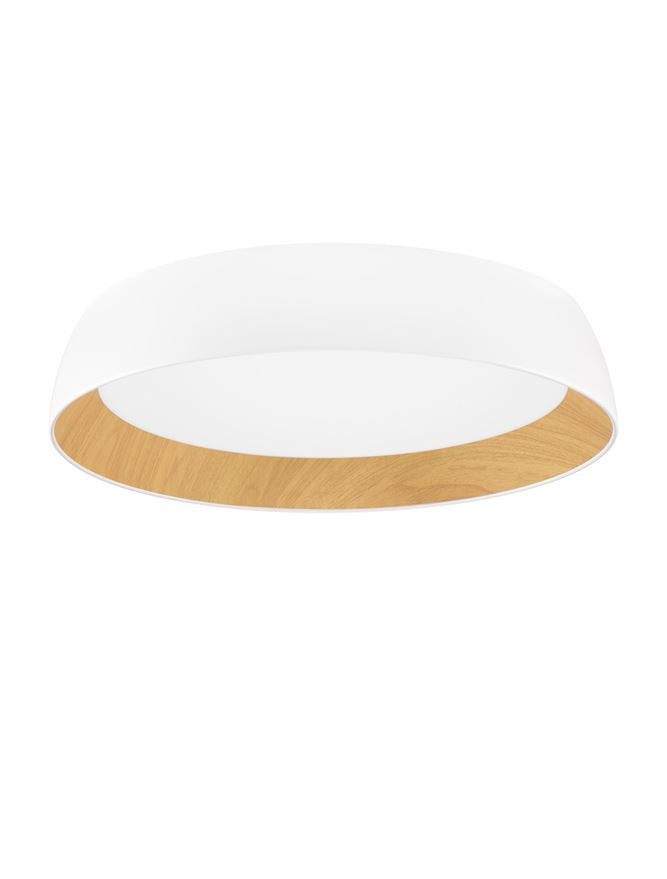 Plafoniera SIGI Sandy White & Wood colour Aluminium, Metal & Acrylic LED 50W 3000K Diam: 60 cm  Nova Luce