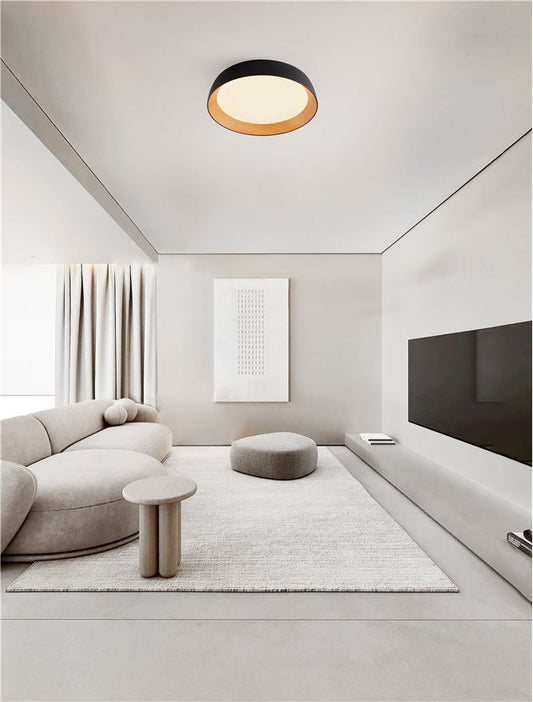 Plafoniera SIGI Sandy Black & Wood colour Aluminium, Metal & Acrylic LED 50W 3000K Diam: 60 cm  Nova Luce