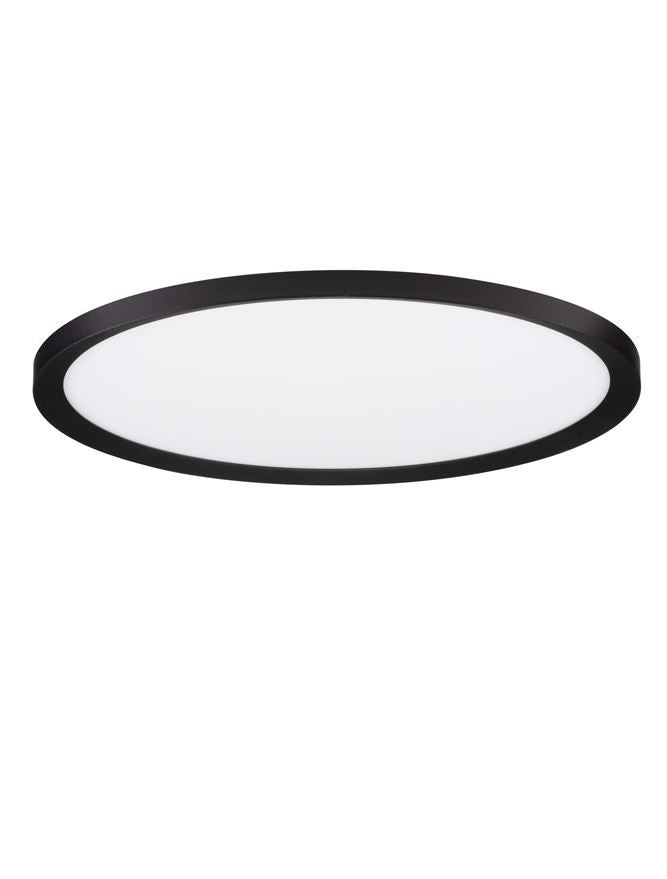 Plafoniera AOTON Triac Dimmable Sandy Black Metal, Aluminium & Acrylic LED 35W 2700+3000K Diam: 40 cm  Nova Luce