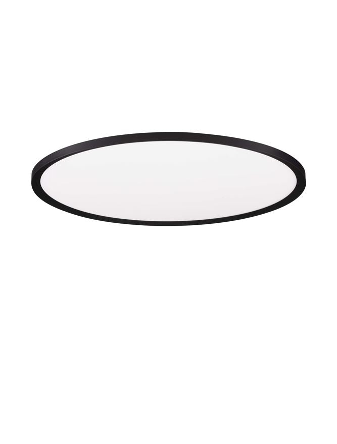 Plafoniera AOTON Triac Dimmable Sandy Black Metal, Aluminium & Acrylic LED 55W 2700+3000K Diam: 60 cm  Nova Luce