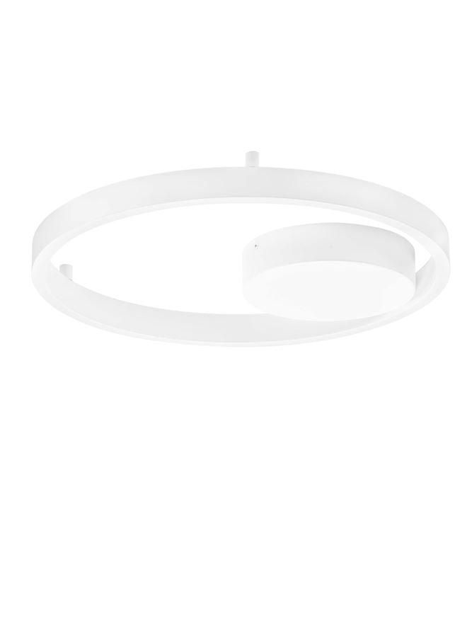Plafoniera HEDRA Triac Dimmable Sandy White Metal, Aluminium & Acrylic LED 40W 3000K Diam: 40 cm Nova Luce