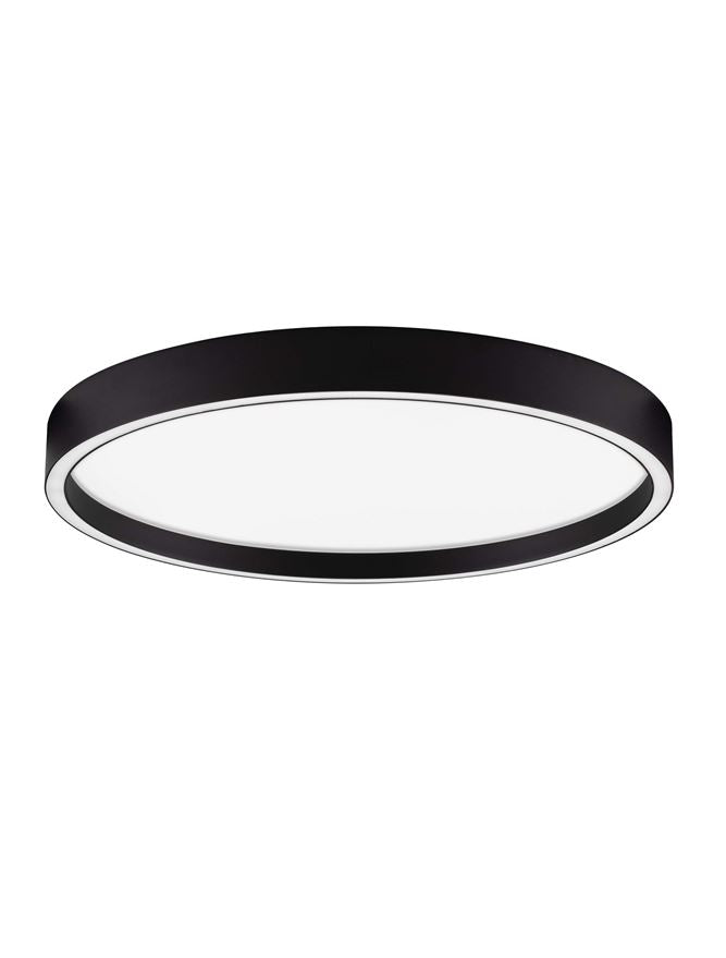 Plafoniera ISTOS Triac Dimmable Sandy Black Metal, Aluminium & Polypropylene LED 38W 2700+3000K Diam: 50 cm  Nova Luce