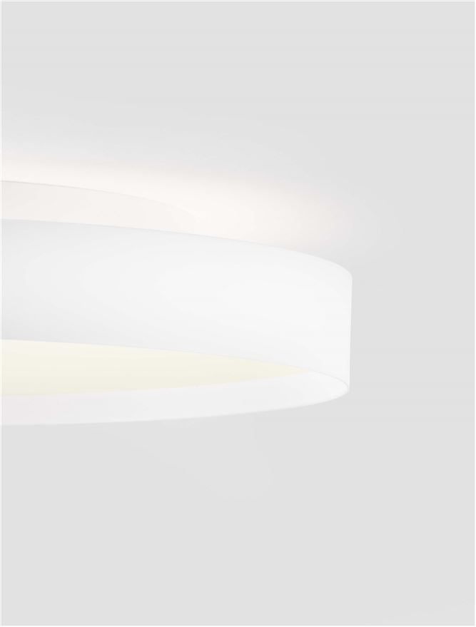 Plafoniera ROI Triac Dimmable Sandy White Metal, Aluminium & Acrylic LED 48W 2700+3000K Diam: 50 cm  Nova Luce