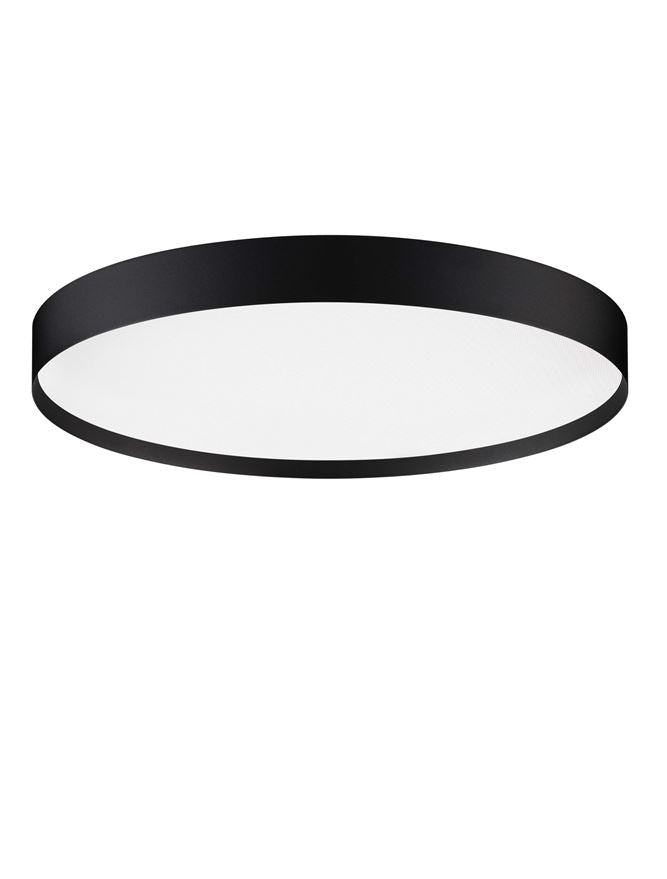 Plafoniera ROI Triac Dimmable Sandy Black Metal, Aluminium & Acrylic LED 48W 2700+3000K Diam: 50 cm  Nova Luce