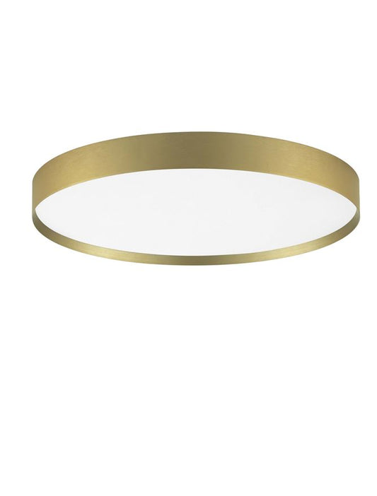 Plafoniera ROI Triac Dimmable Brushed Gold Metal, Aluminium & Acrylic LED 48W 2700+3000K Diam: 50 cm  Nova Luce
