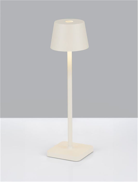 Lampa de masa portabila DECK, sandy white, 1.5W, IP 54 H 30 cm, Nova Luce