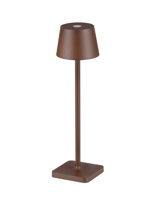 Lampa de masa portabila DECK, rust brown, 1.5W, IP 54 H 30 cm, Nova Luce