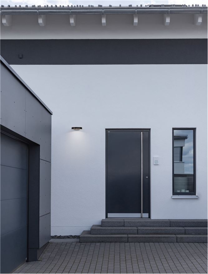 Aplica de exterior AIGO black, LED 1.7W 3000K IP65 Solar light with sensor Nova Luce