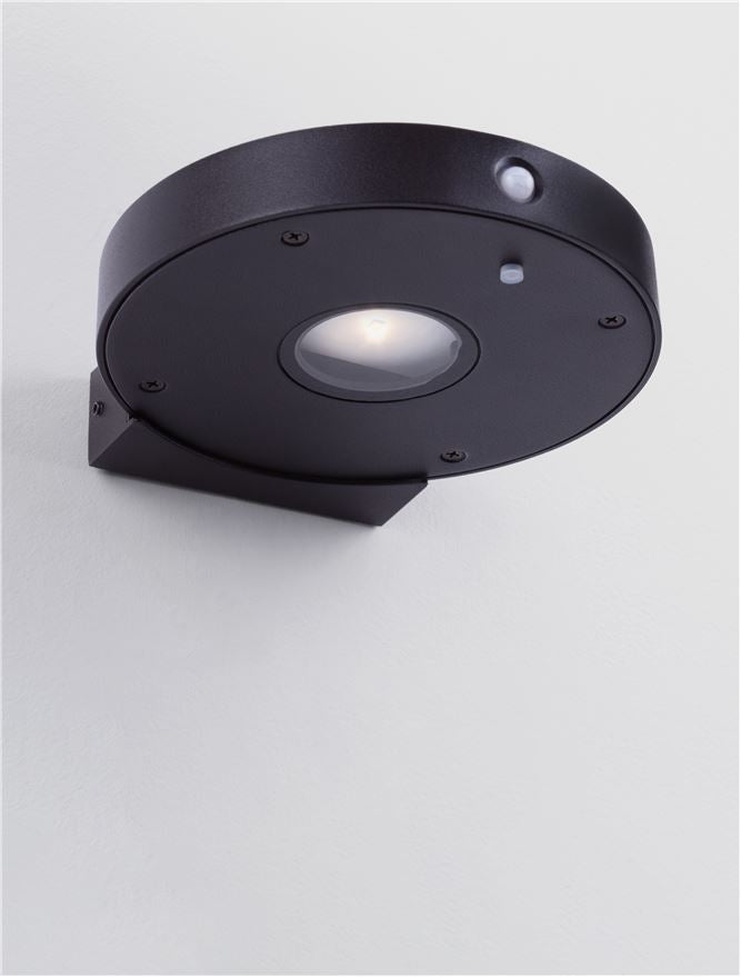 Aplica de exterior AIGO black, LED 1.7W 3000K IP65 Solar light with sensor Nova Luce