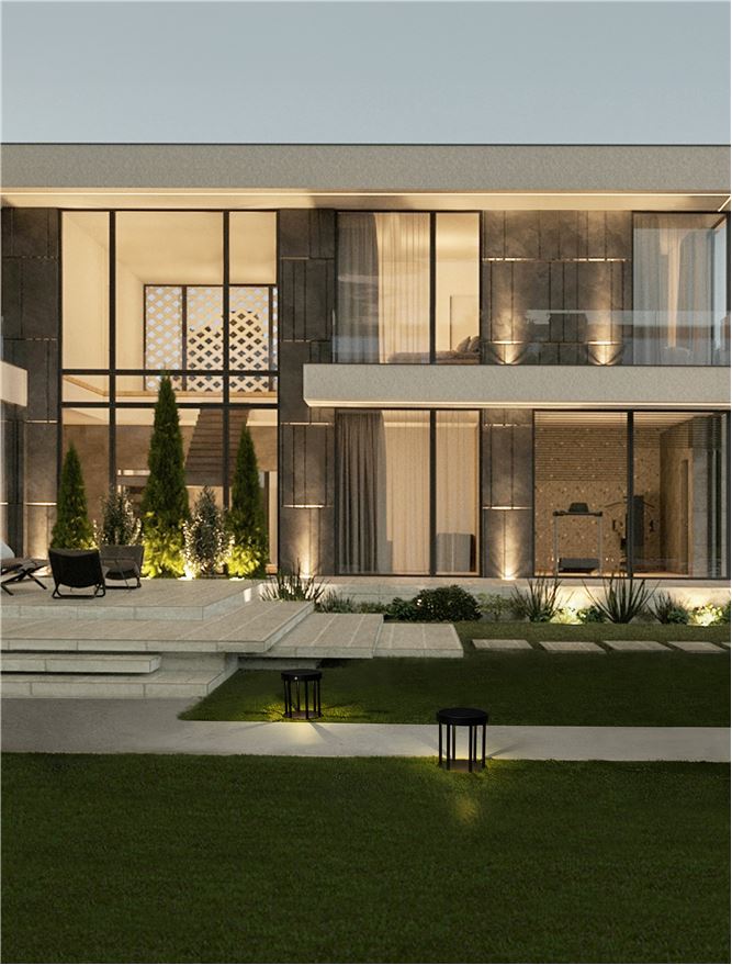 Bolard AIGO black, LED 1.7W 3000K h 18cm IP65 Solar light with sensor Nova Luce