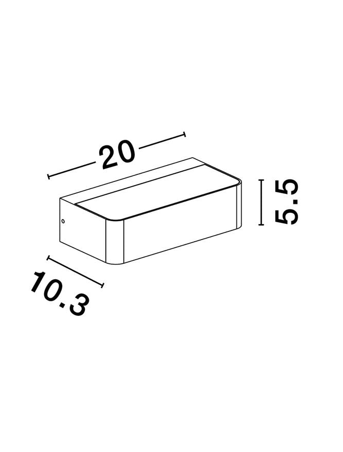 Aplica de exterior IRID black, LED 2W 3000K IP65 Solar light Nova Luce