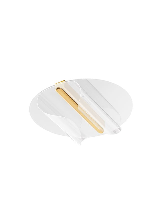Plafoniera VALENTIN Brass Gold Aluminium & Acrylic LED 20W 3000K Dim: 45X55 cm Nova Luce