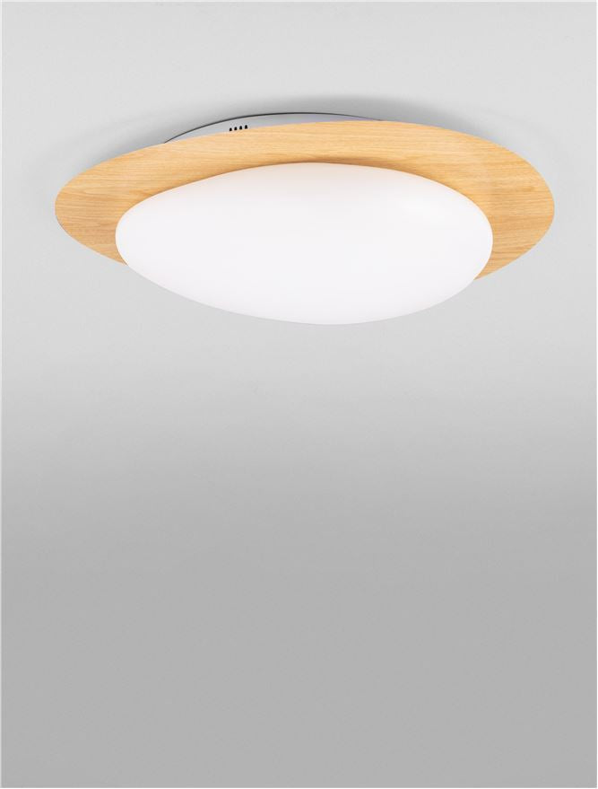 Plafoniera NIMBUS Wood Color Aluminium & Acrylic LED 29W 3000K Dim: 57X51 cm Nova Luce