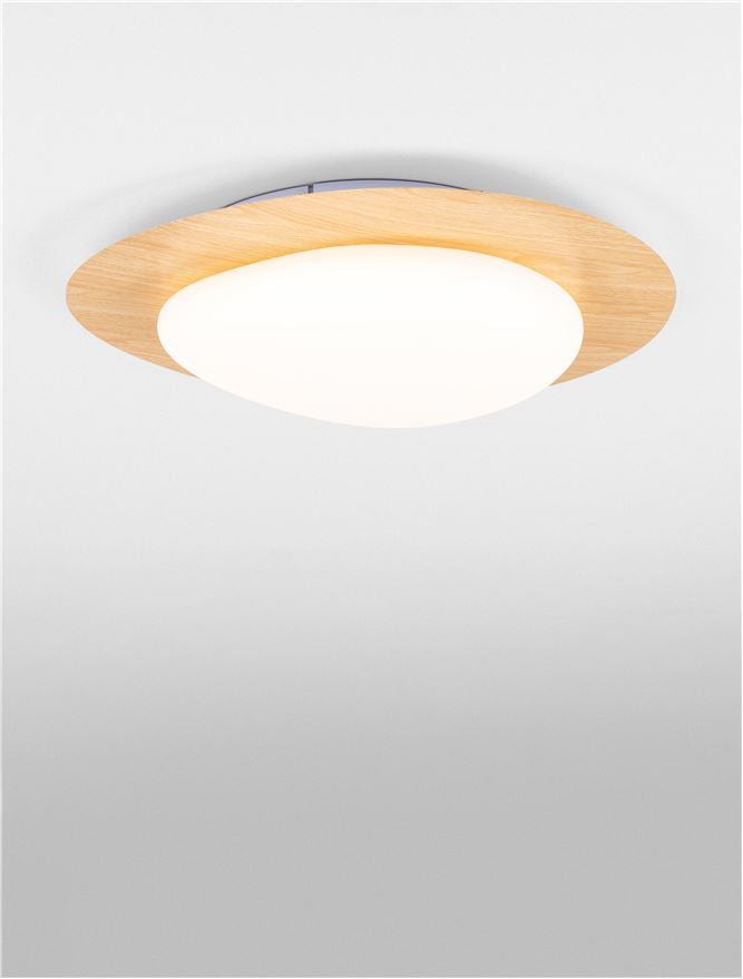 Plafoniera NIMBUS Wood Color Aluminium & Acrylic LED 21W 3000K Dim: 47X43 cm Nova Luce