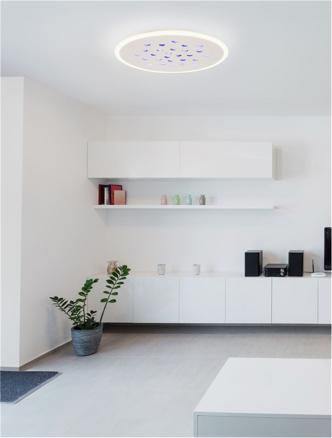 Plafoniera ASTRO Sandy White Aluminium & Acrylic LED 40W 3000K Diam: 60 cm Nova Luce