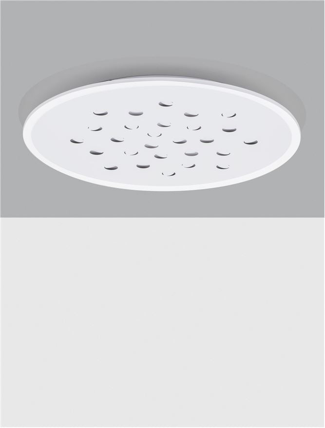 Plafoniera ASTRO Sandy White Aluminium & Acrylic LED 40W 3000K Diam: 60 cm Nova Luce