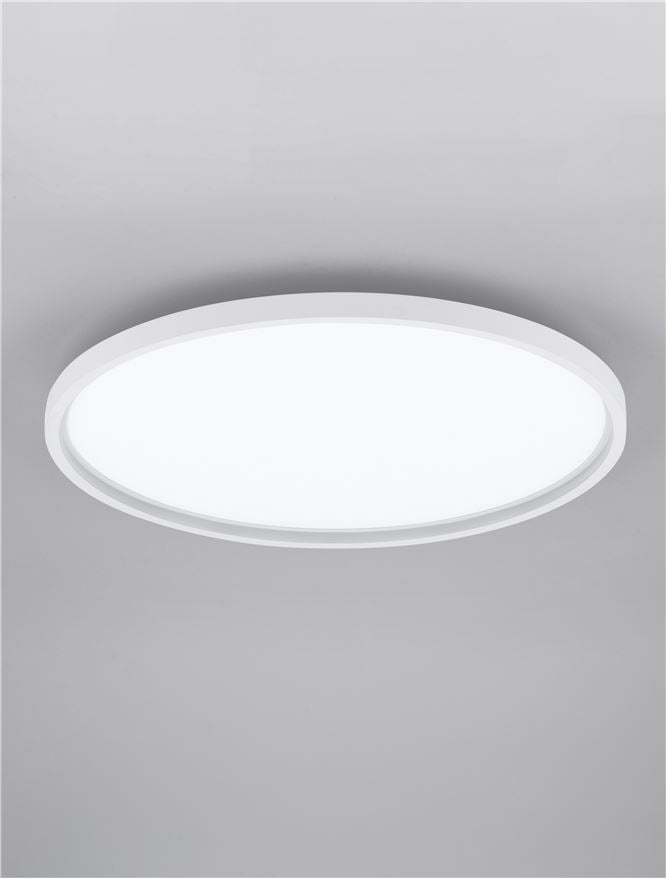 Plafoniera CHET Sandy White Aluminium & Acrylic LED 49W 2700-5000K IP20 - Dimmable with remote control Diam: 58 cm  Nova Luce